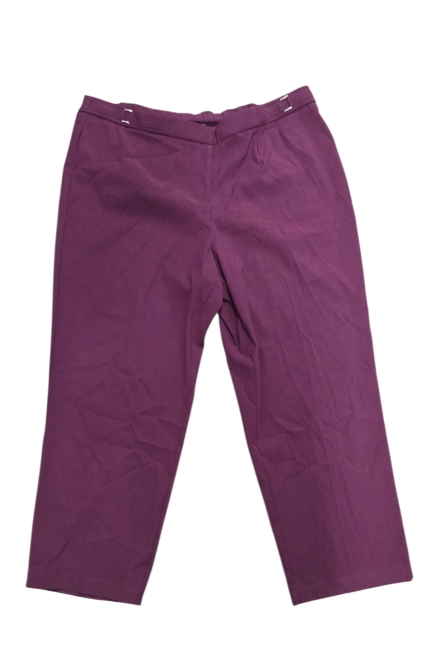 Vintage Notations Size 3X Cropped Plum Straight-Leg Pants